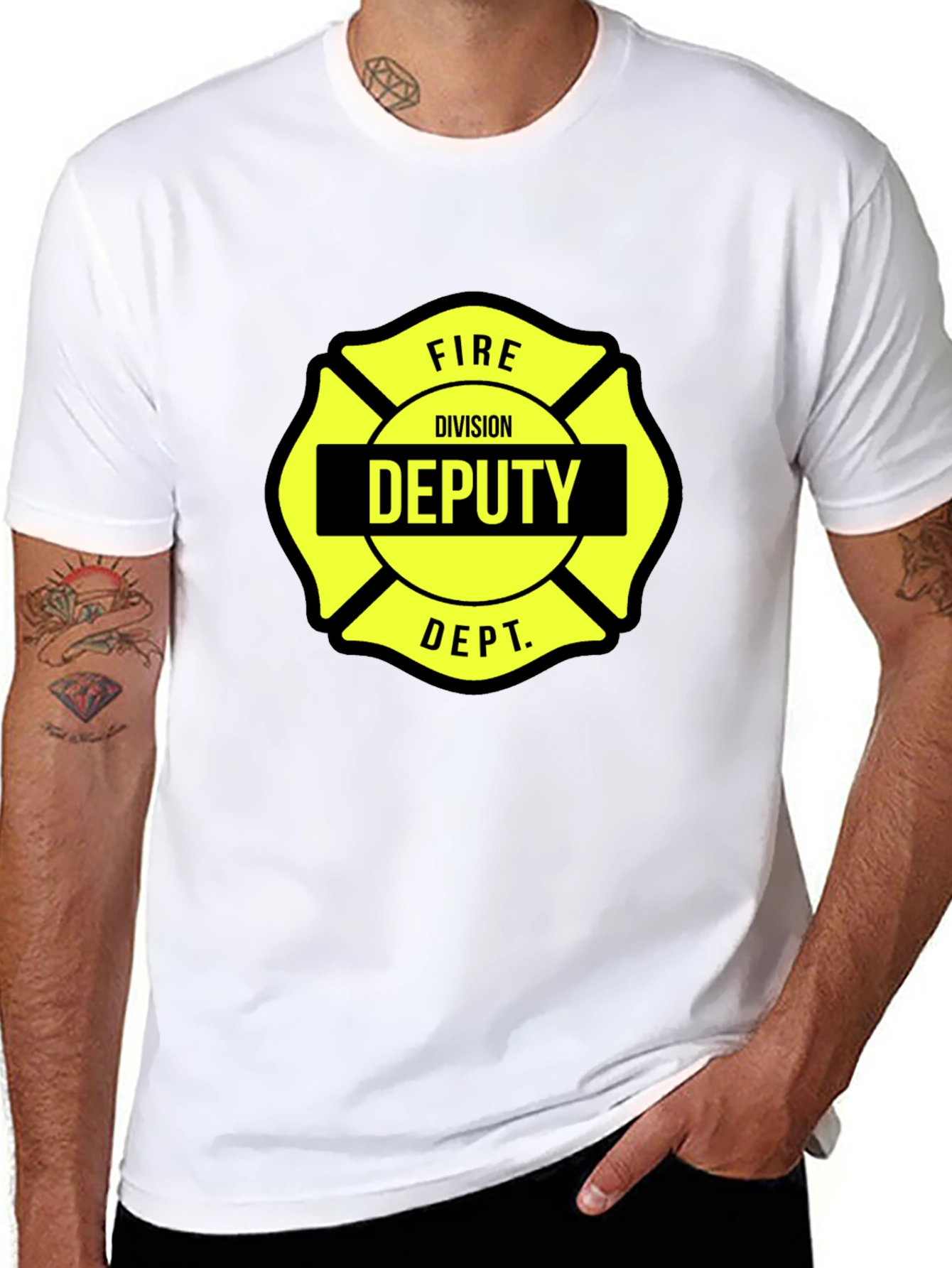 Fire Division Deputy Malt Liquor Cross T-Shirt