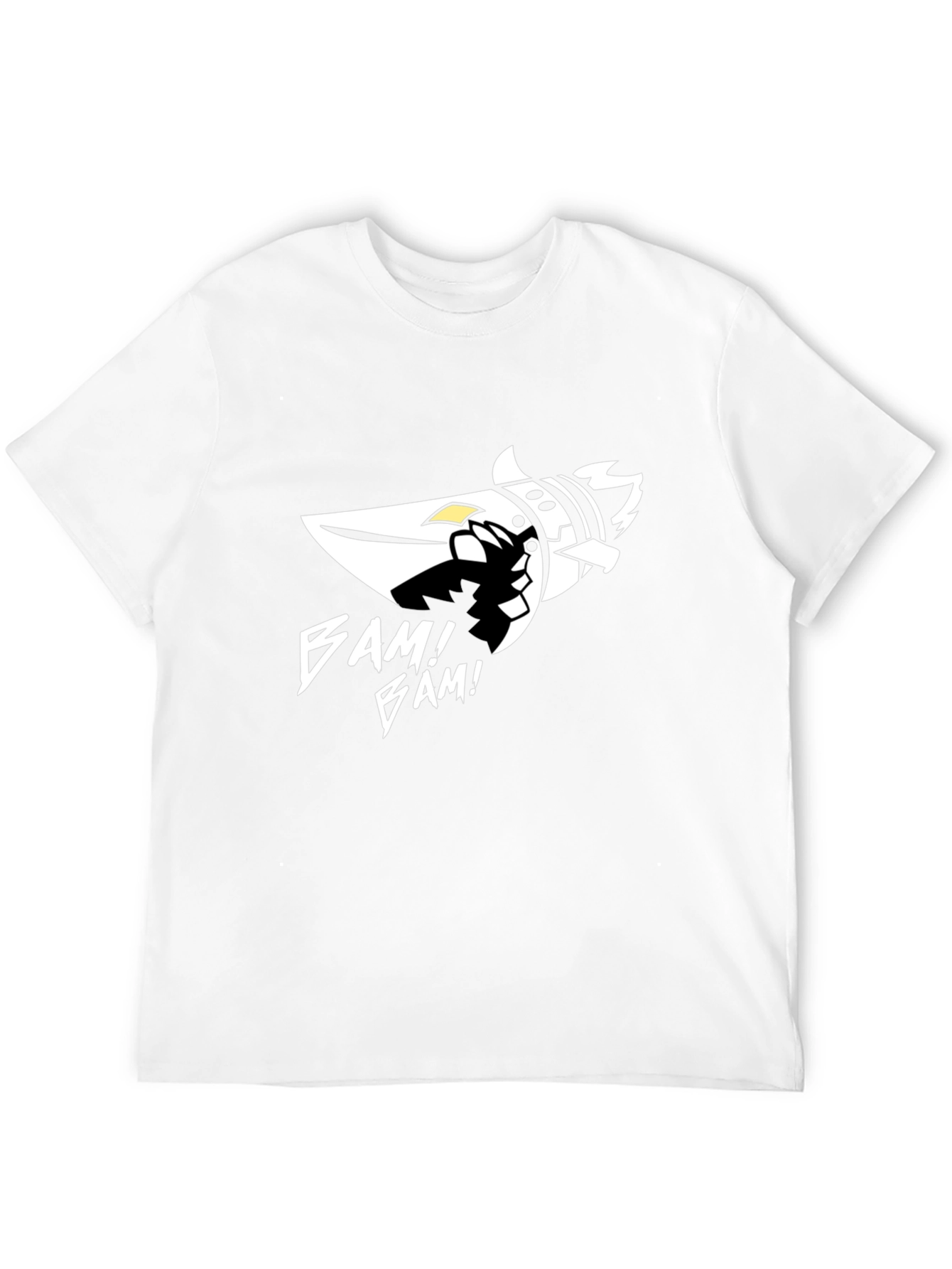 Bam! Bam! Graphic Tee - Black Cotton Blend T-Shirt