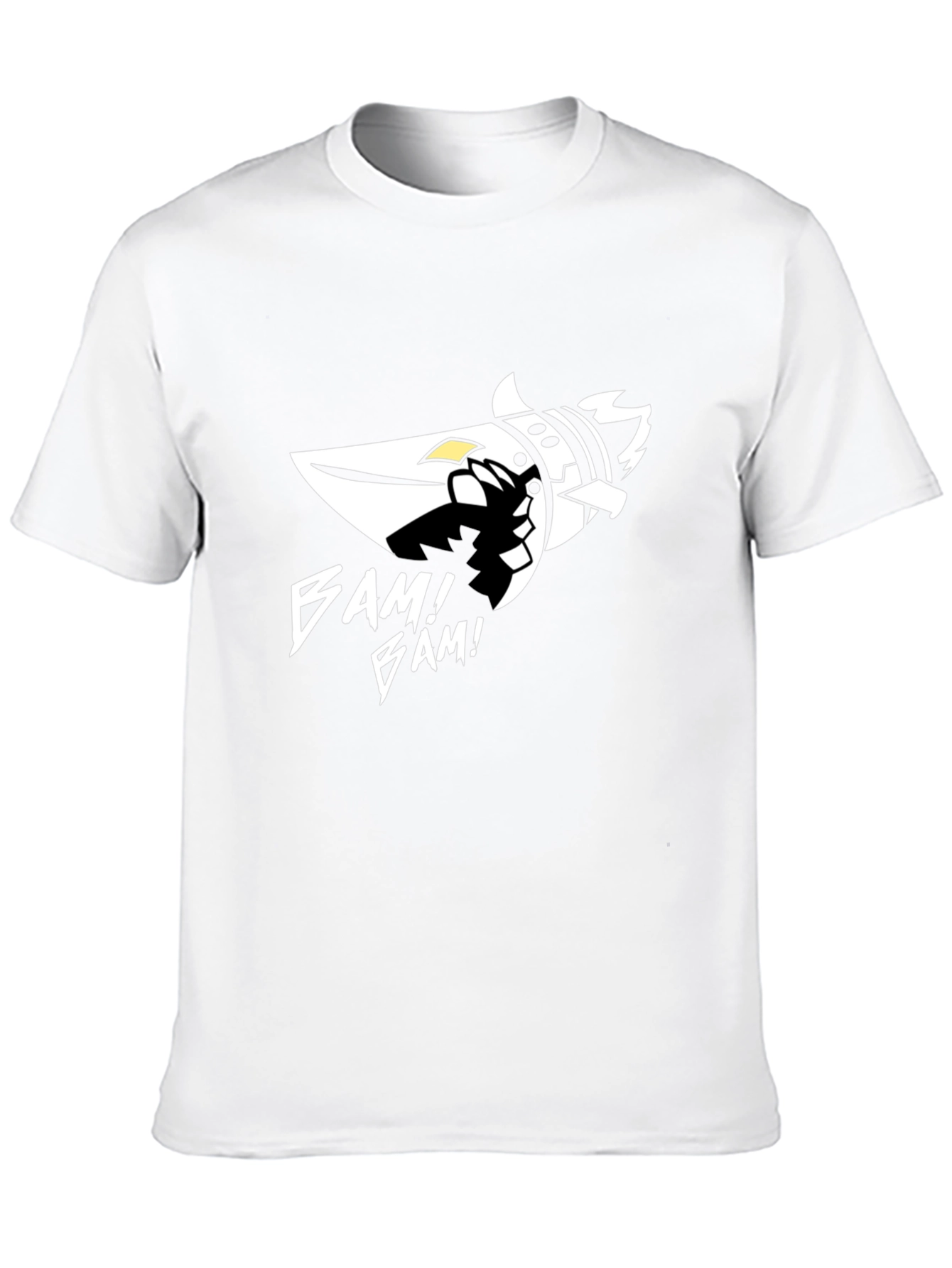 Bam! Bam! Graphic Tee - Black Cotton Blend T-Shirt