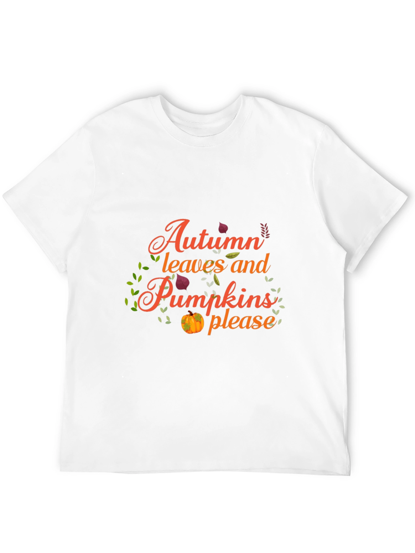 Autumn Leaves and Pumpkins Please Graphic Tee