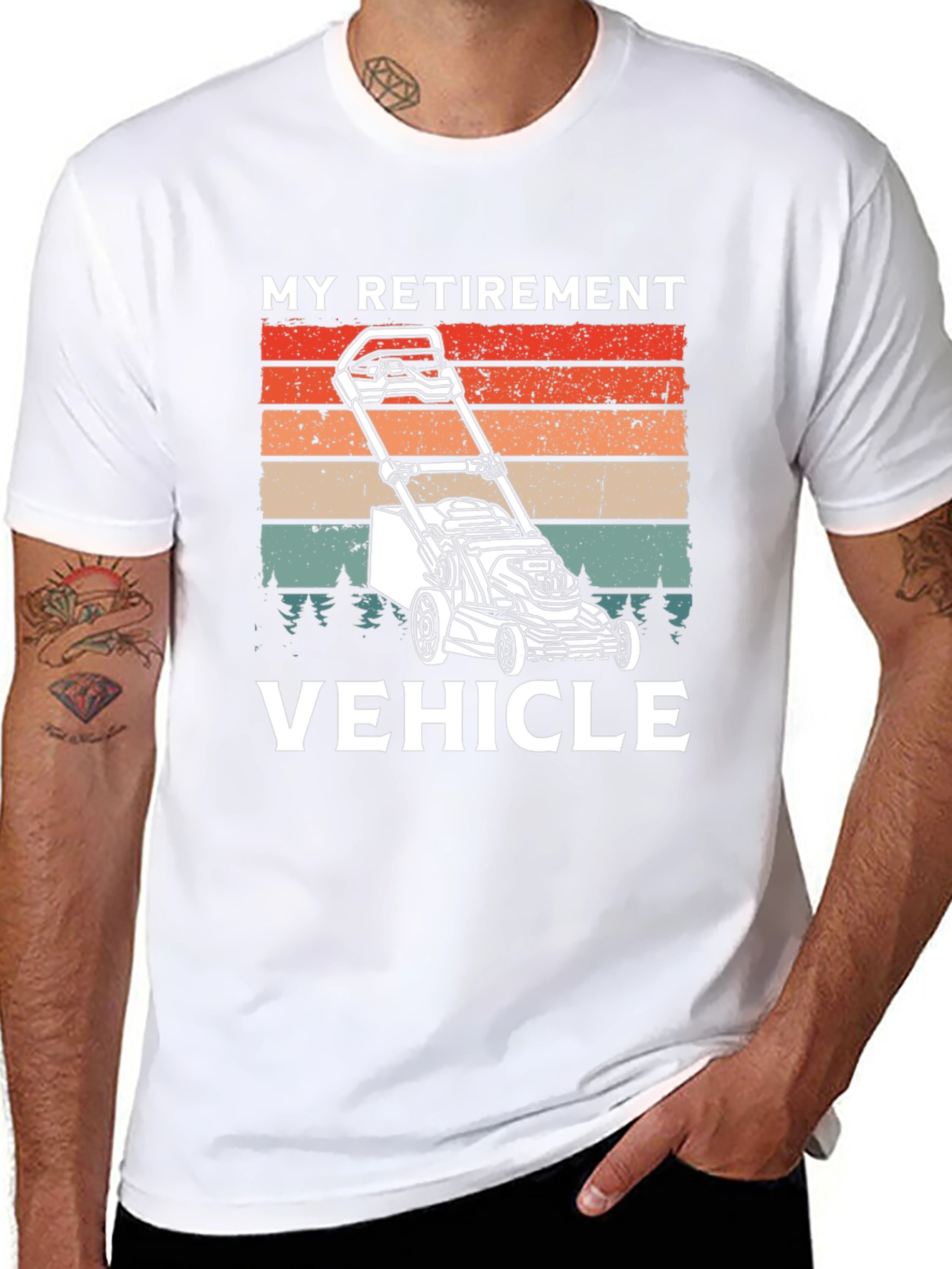 My Retirement Vehicle T-Shirt - Lawn Mower Graphic Tee