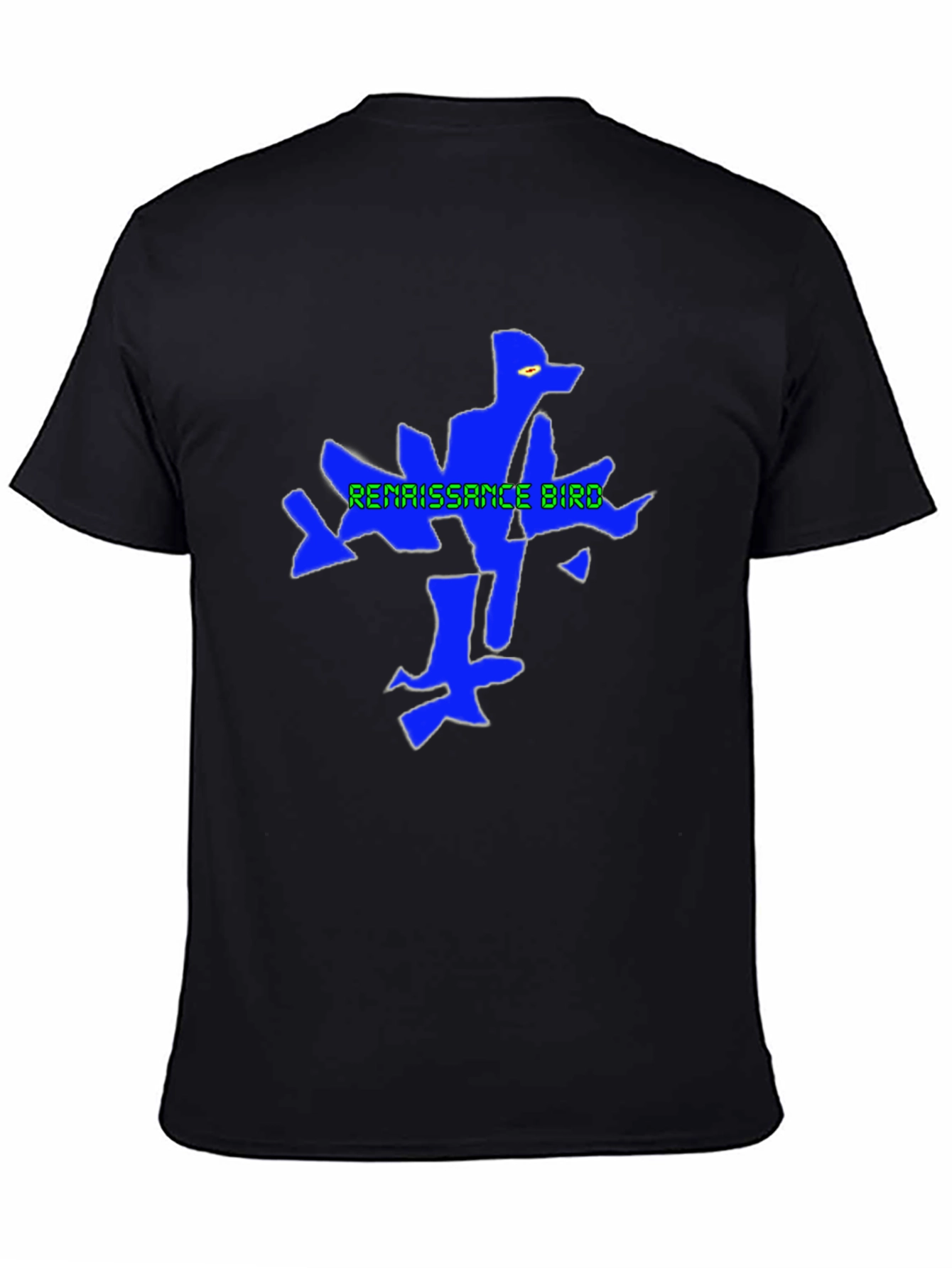 Renaissance Bird Graphic Tee - Stylish Mens Black T-Shirt