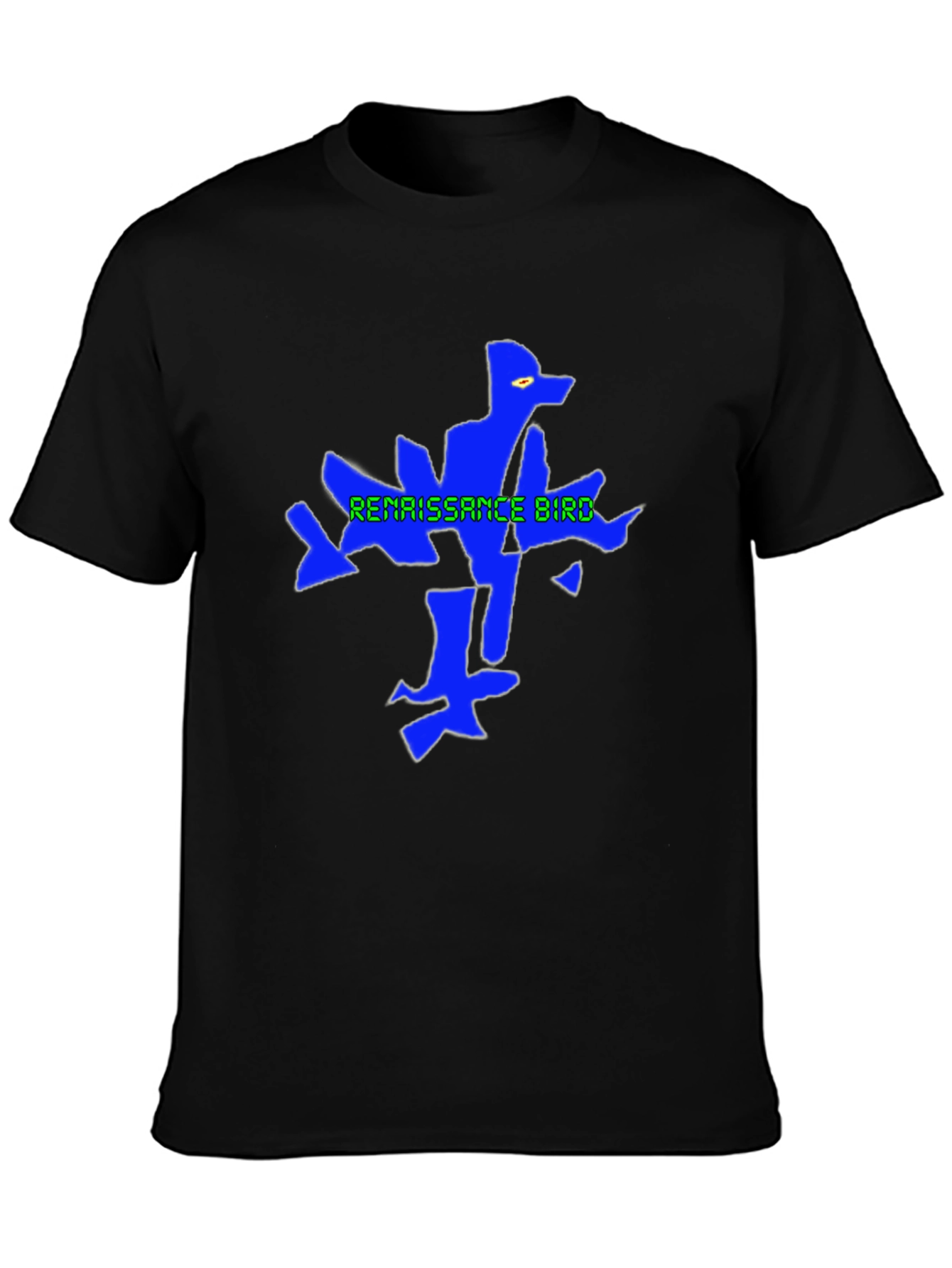 Renaissance Bird Graphic Tee - Stylish Mens Black T-Shirt