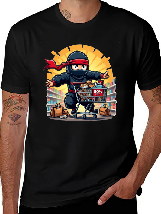 Ninja Shopper Black T-Shirt - 50% Off