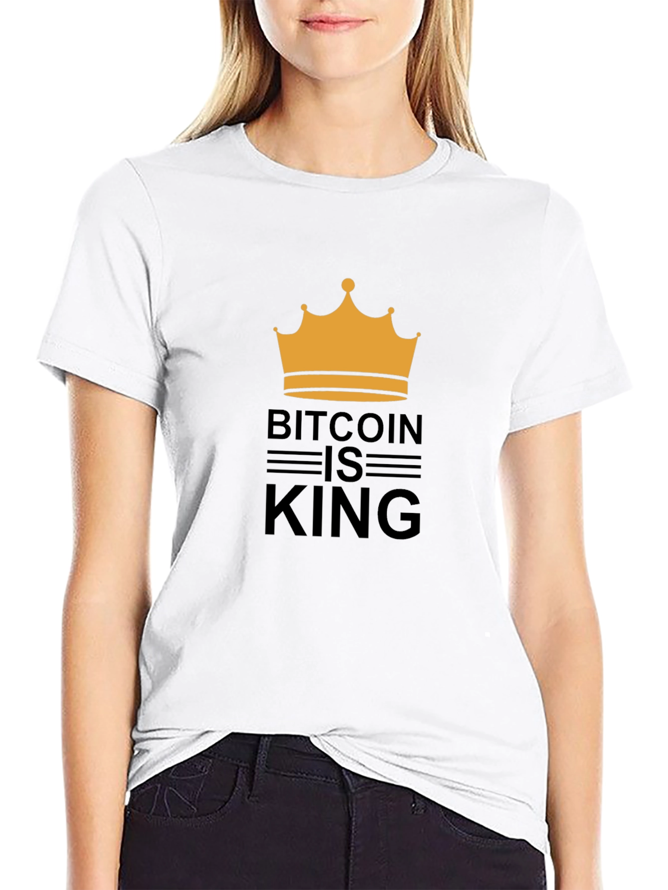 Bitcoin is King T-Shirt - Crypto Crown Design