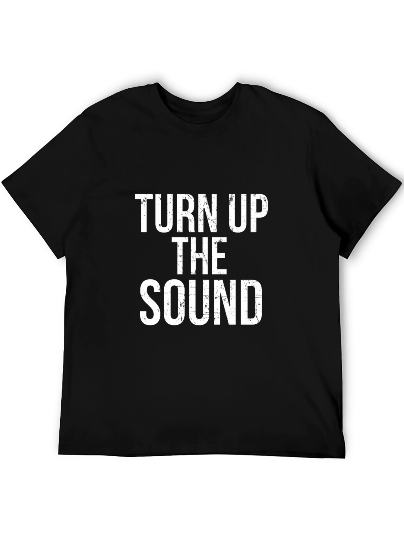 Turn Up The Sound T-Shirt - Black Cotton Tee