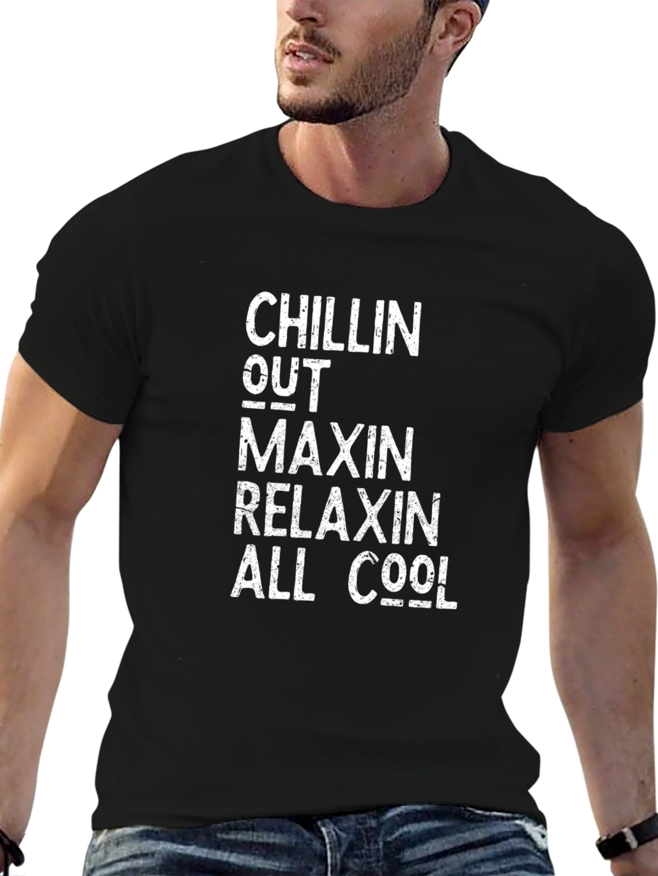Chillin Out Maxin Relaxin All Cool Black T-Shirt