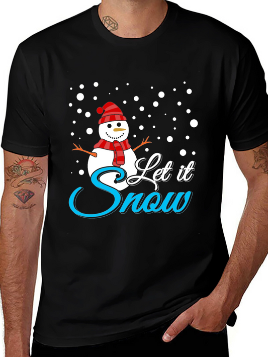 Let It Snow Black Holiday T-Shirt