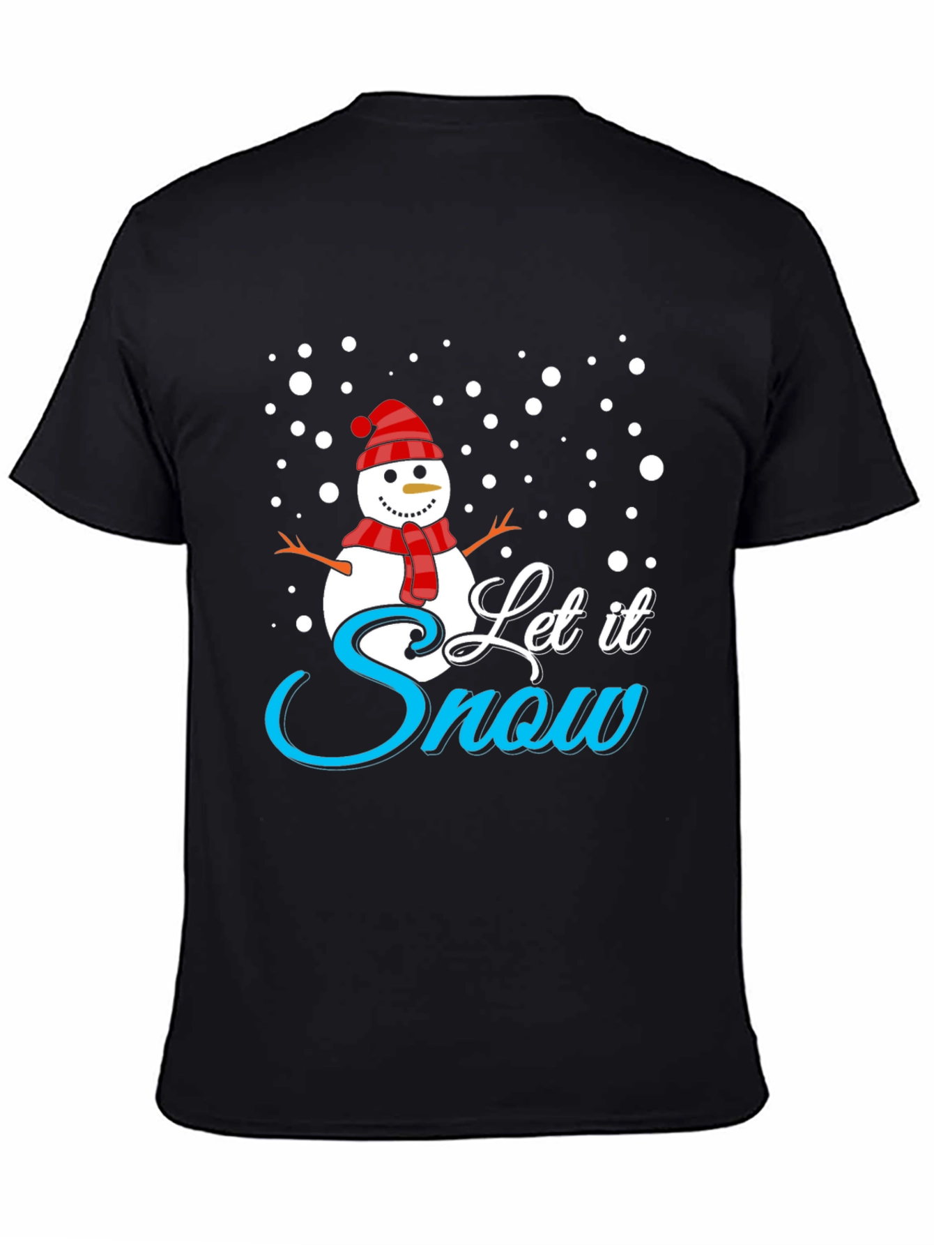 Let It Snow Black Holiday T-Shirt