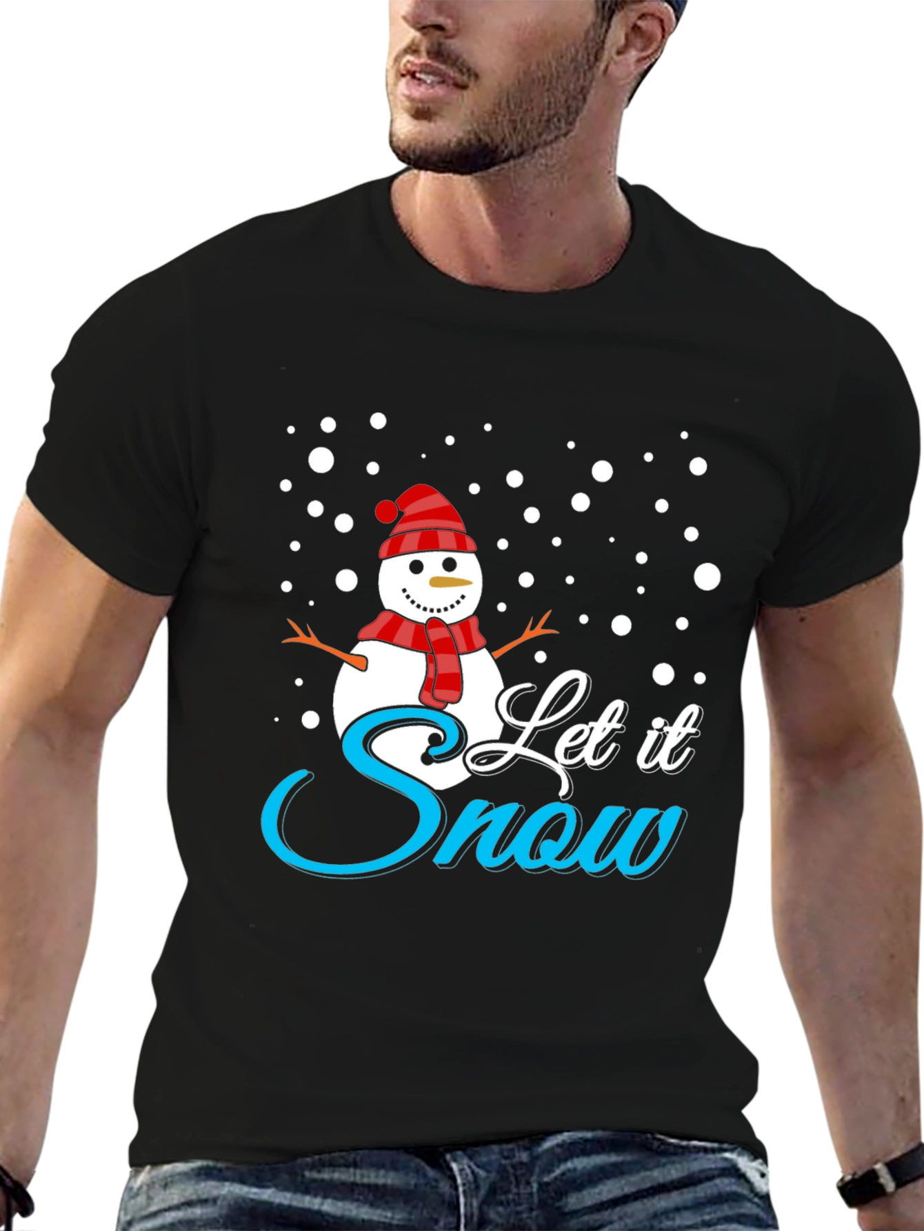 Let It Snow Black Holiday T-Shirt