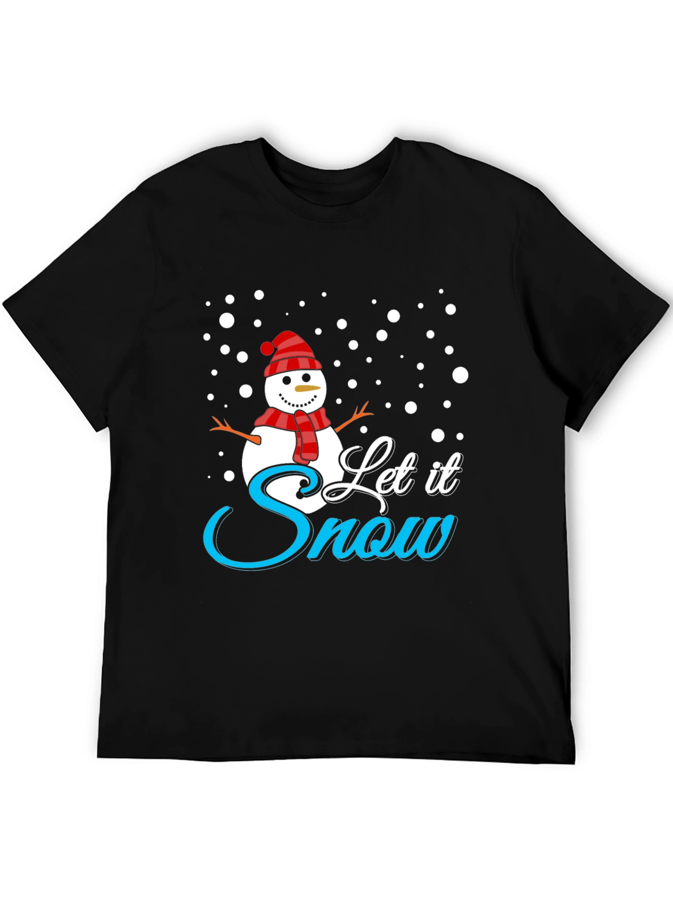 Let It Snow Black Holiday T-Shirt