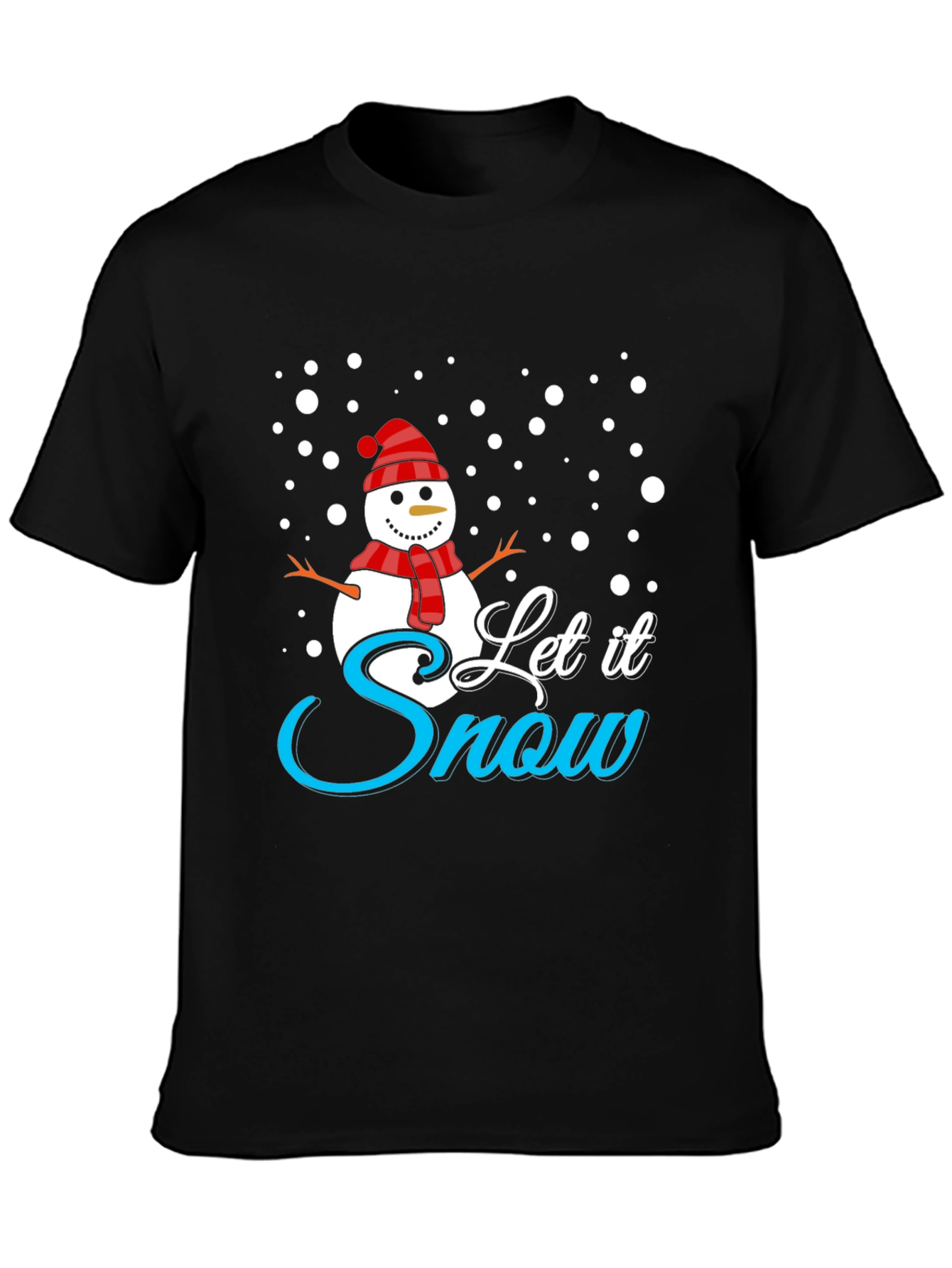 Let It Snow Black Holiday T-Shirt