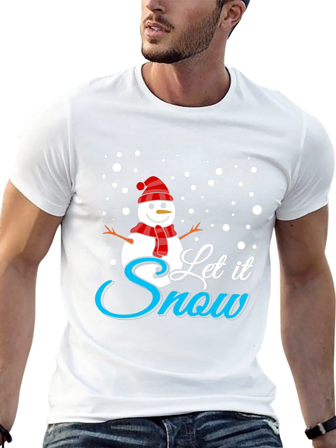 Let It Snow Black Holiday T-Shirt