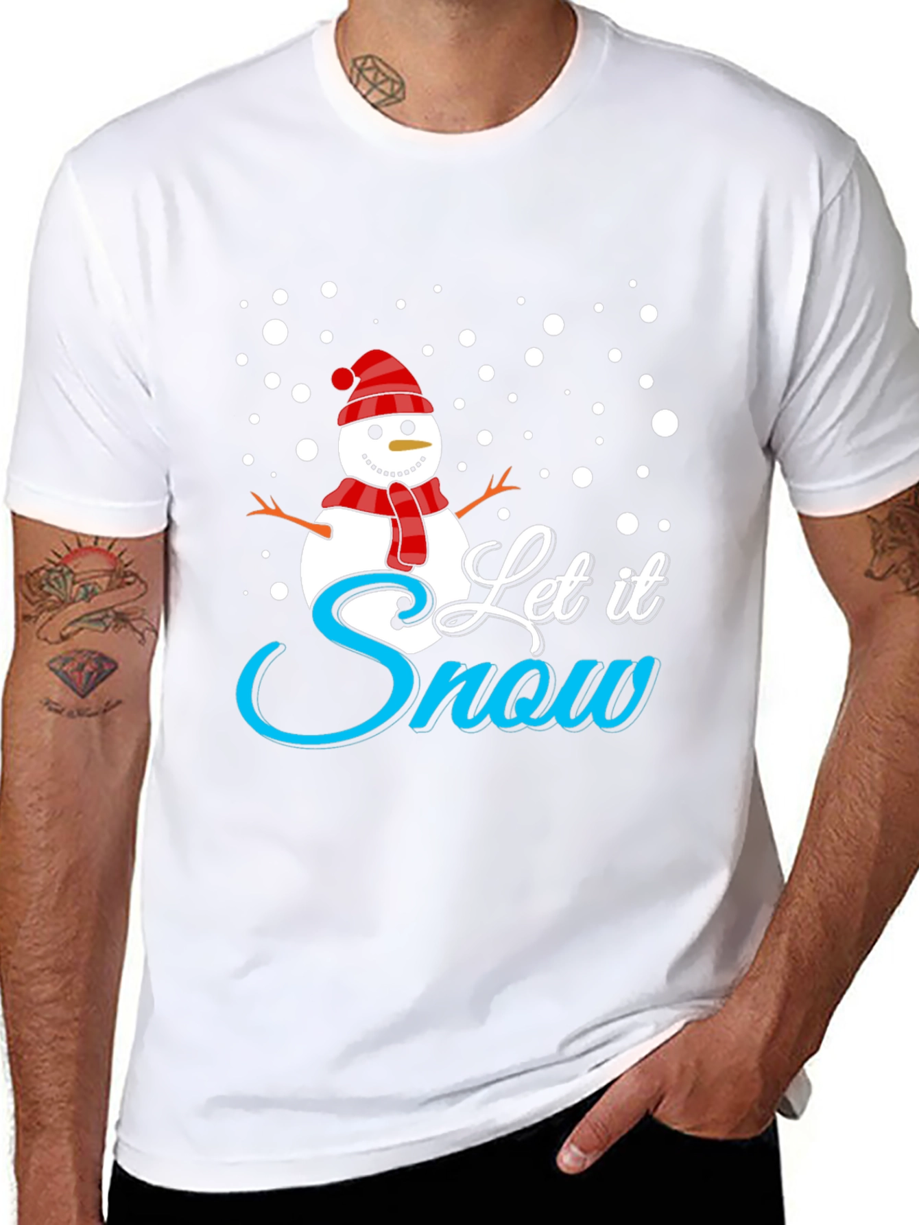 Let It Snow Black Holiday T-Shirt