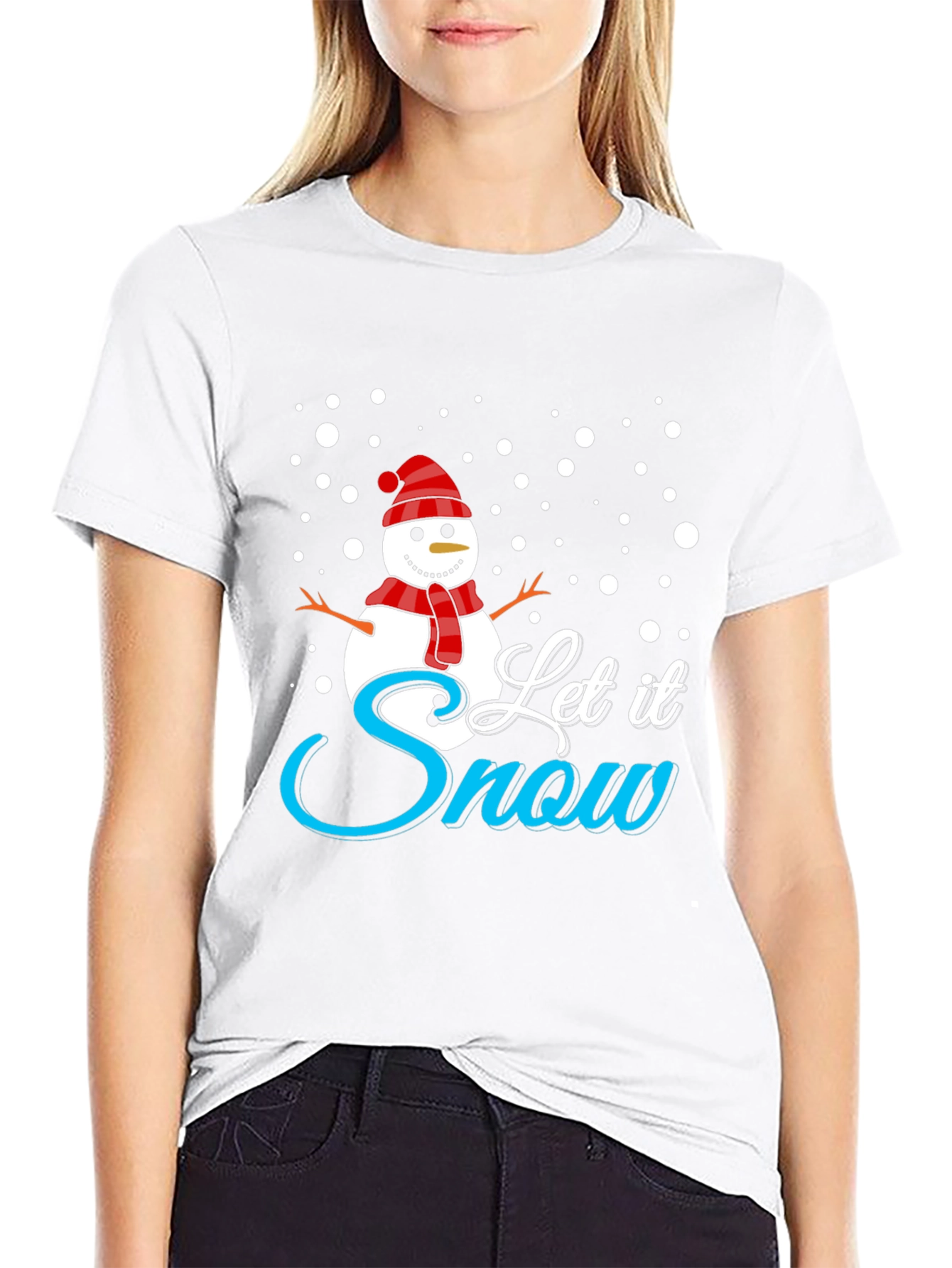 Let It Snow Black Holiday T-Shirt