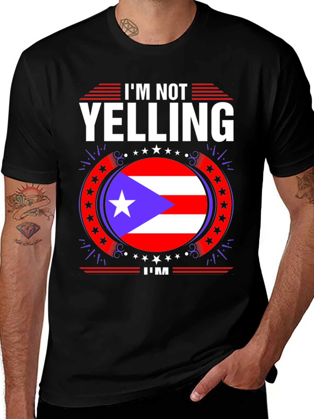 Puerto Rico Pride T-Shirt - Im Not Yelling!