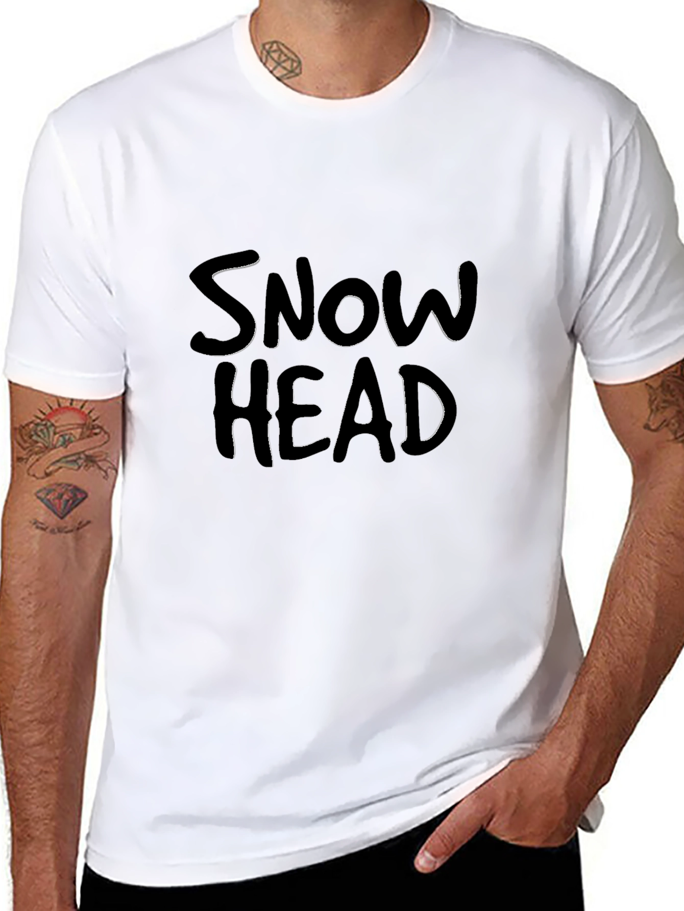 Snow Head Black T-Shirt