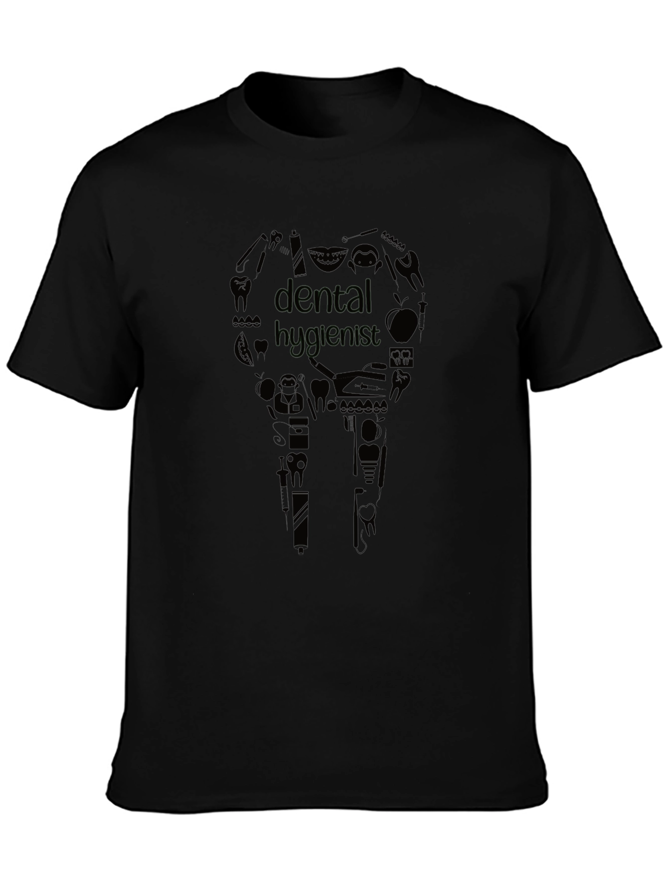 Dental Hygienist Graphic T-Shirt - Black