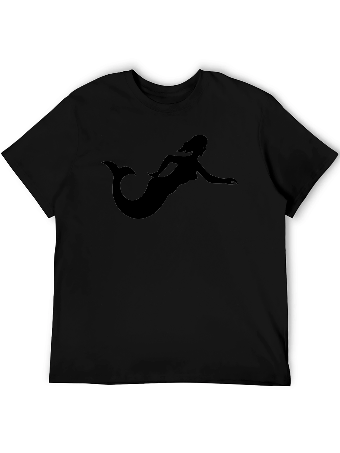 Mermaid Silhouette Black T-Shirt