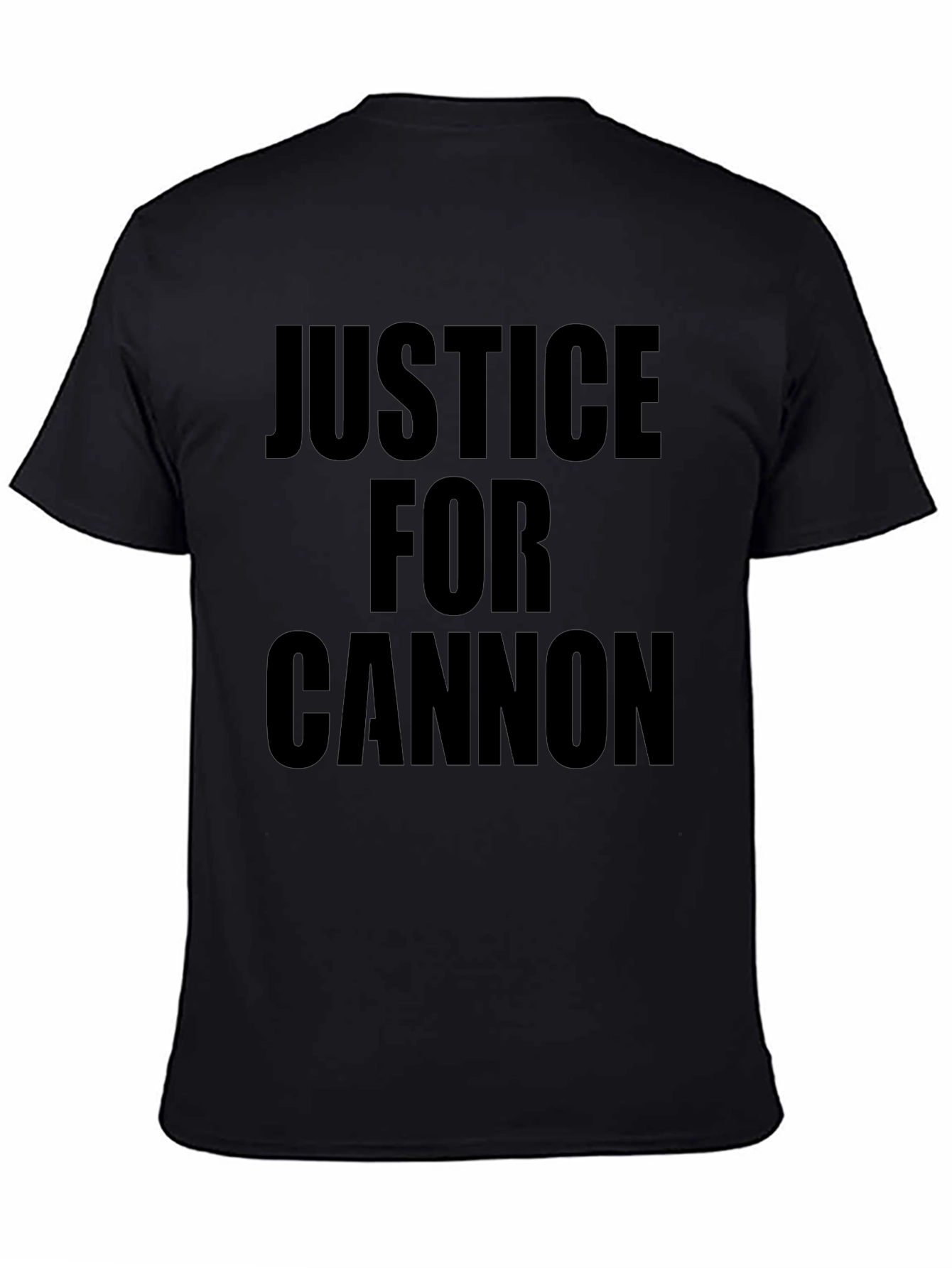 Justice For Cannon Black Graphic T-Shirt