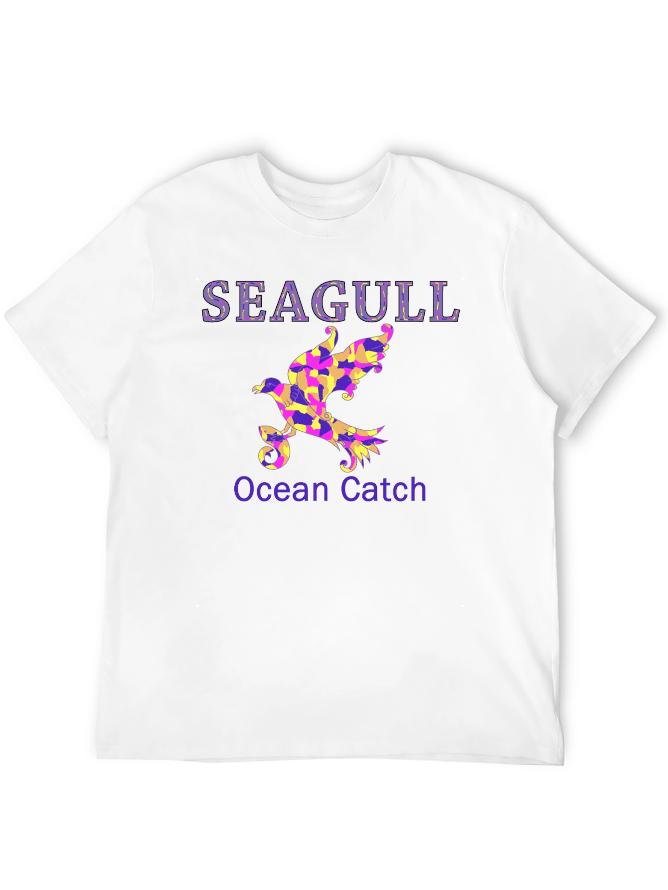 Seagull Ocean Catch Graphic T-Shirt