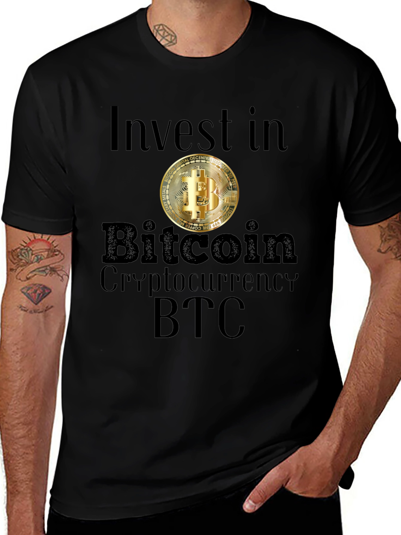 Invest in Bitcoin T-Shirt Crypto BTC