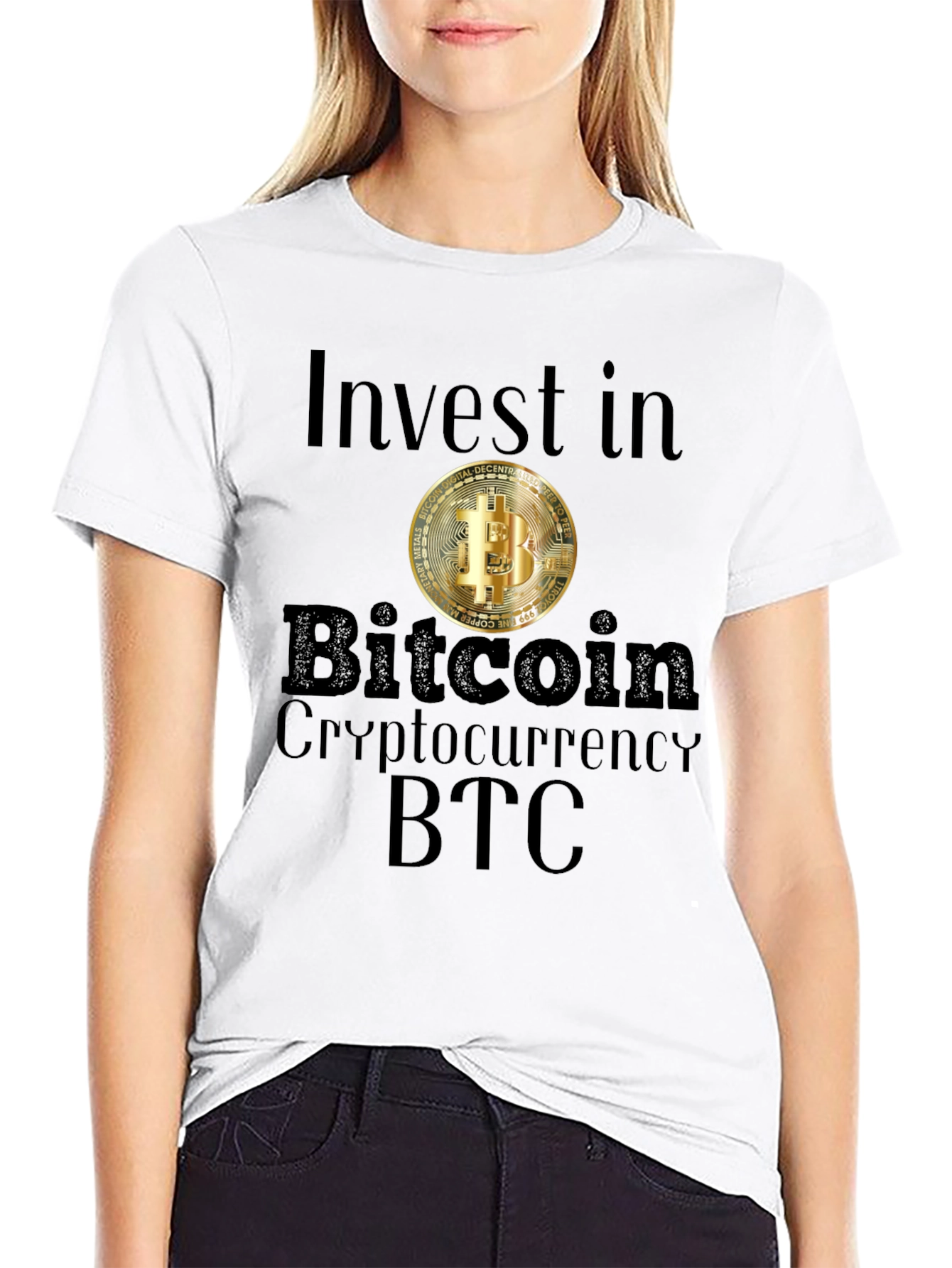 Invest in Bitcoin T-Shirt Crypto BTC