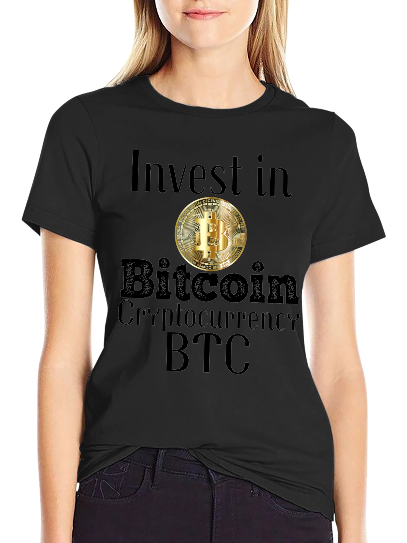 Invest in Bitcoin T-Shirt Crypto BTC