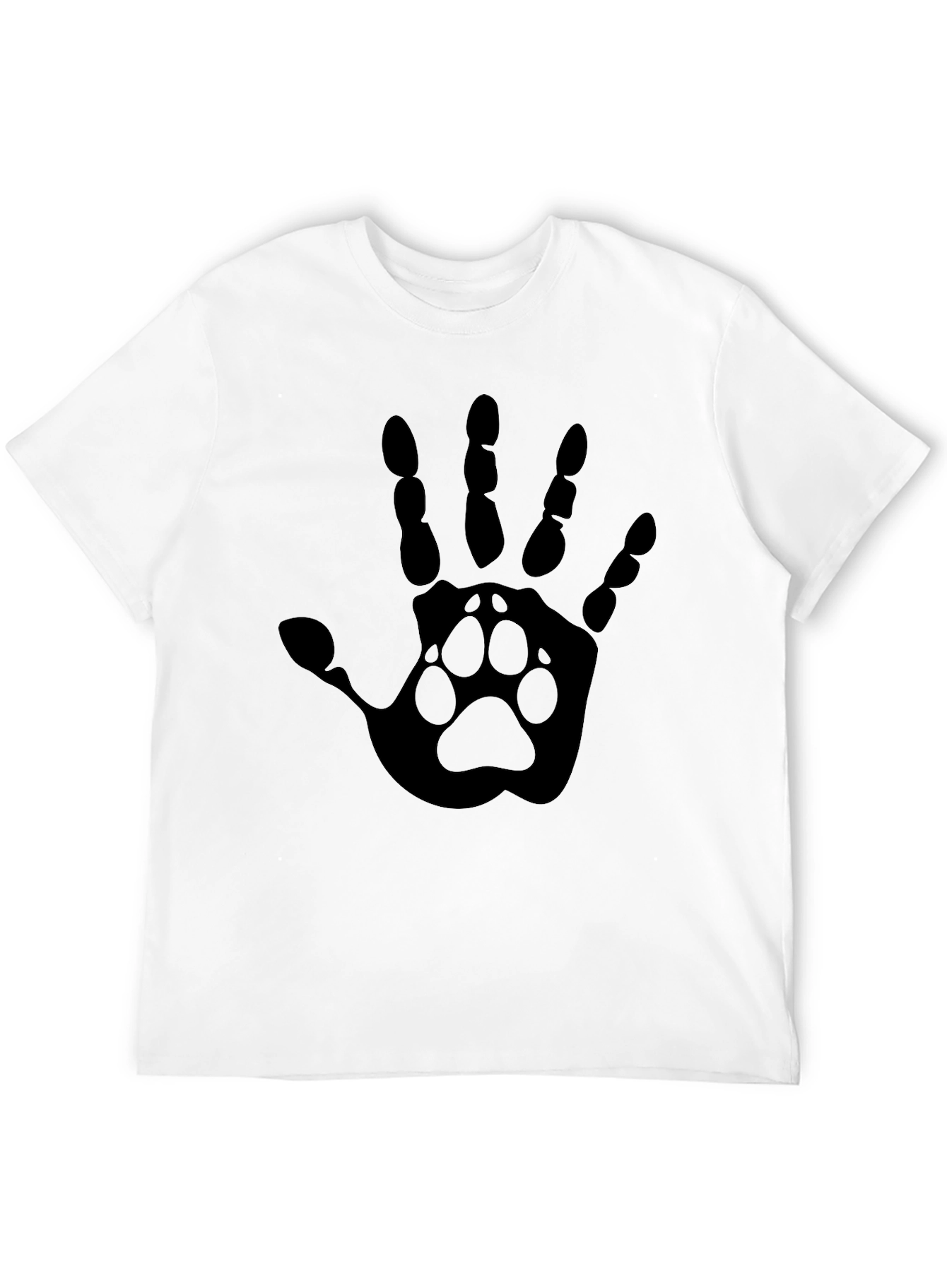 Paw Print Hand T-Shirt - Unique Animal Lover Design