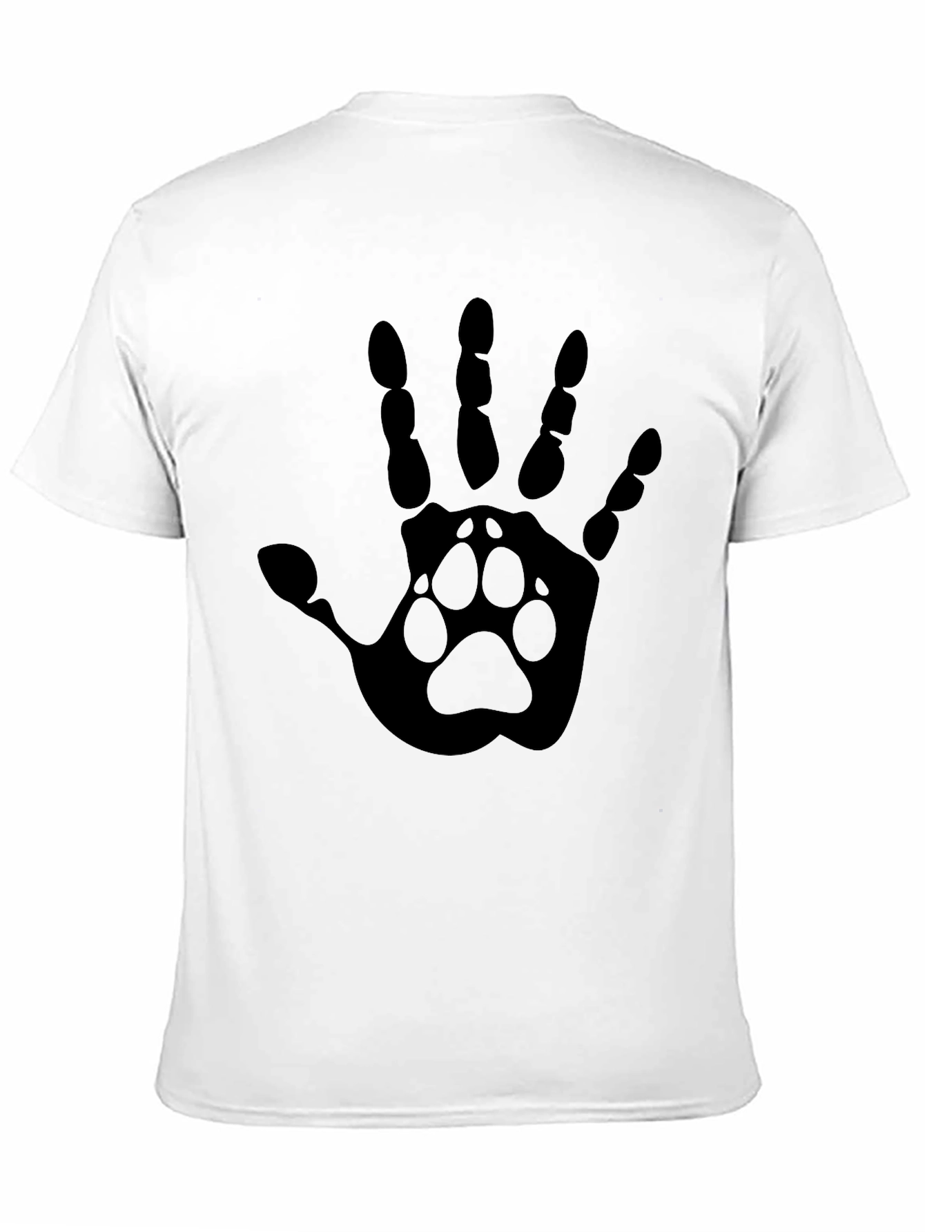 Paw Print Hand T-Shirt - Unique Animal Lover Design