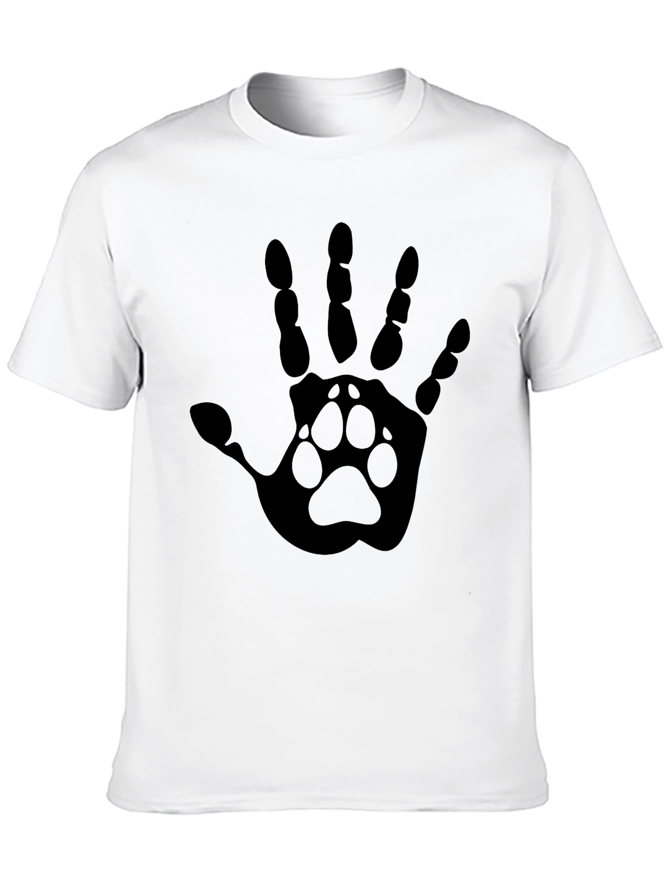 Paw Print Hand T-Shirt - Unique Animal Lover Design