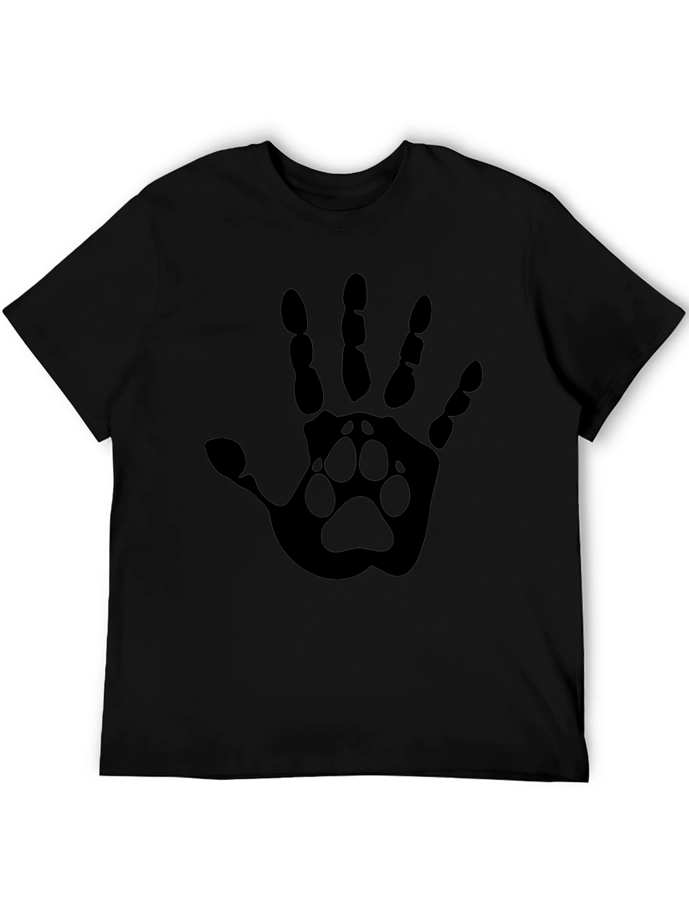 Paw Print Hand T-Shirt - Unique Animal Lover Design