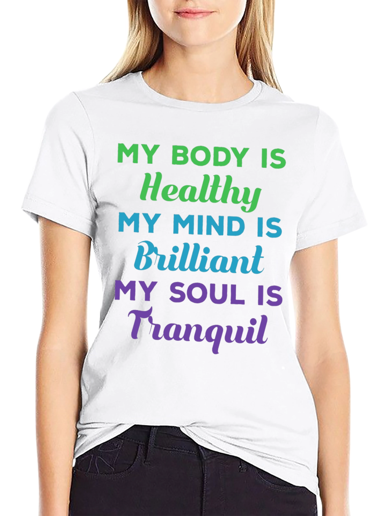 Healthy Mind Body & Soul T-Shirt - Black