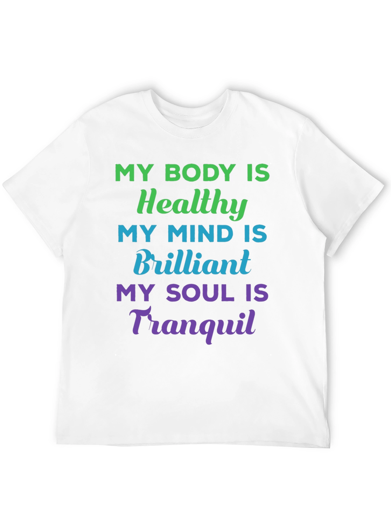 Healthy Mind Body & Soul T-Shirt - Black