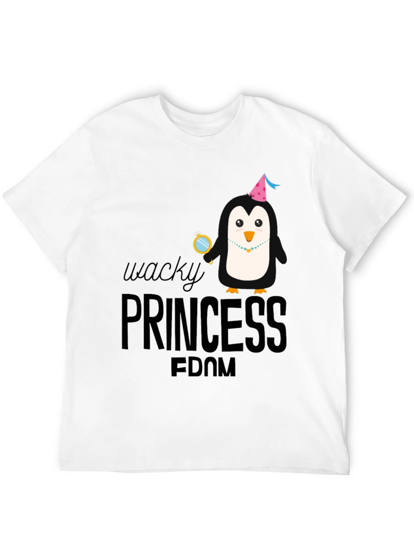 Wacky Princess Penguin Tee - Funny Novelty T-Shirt