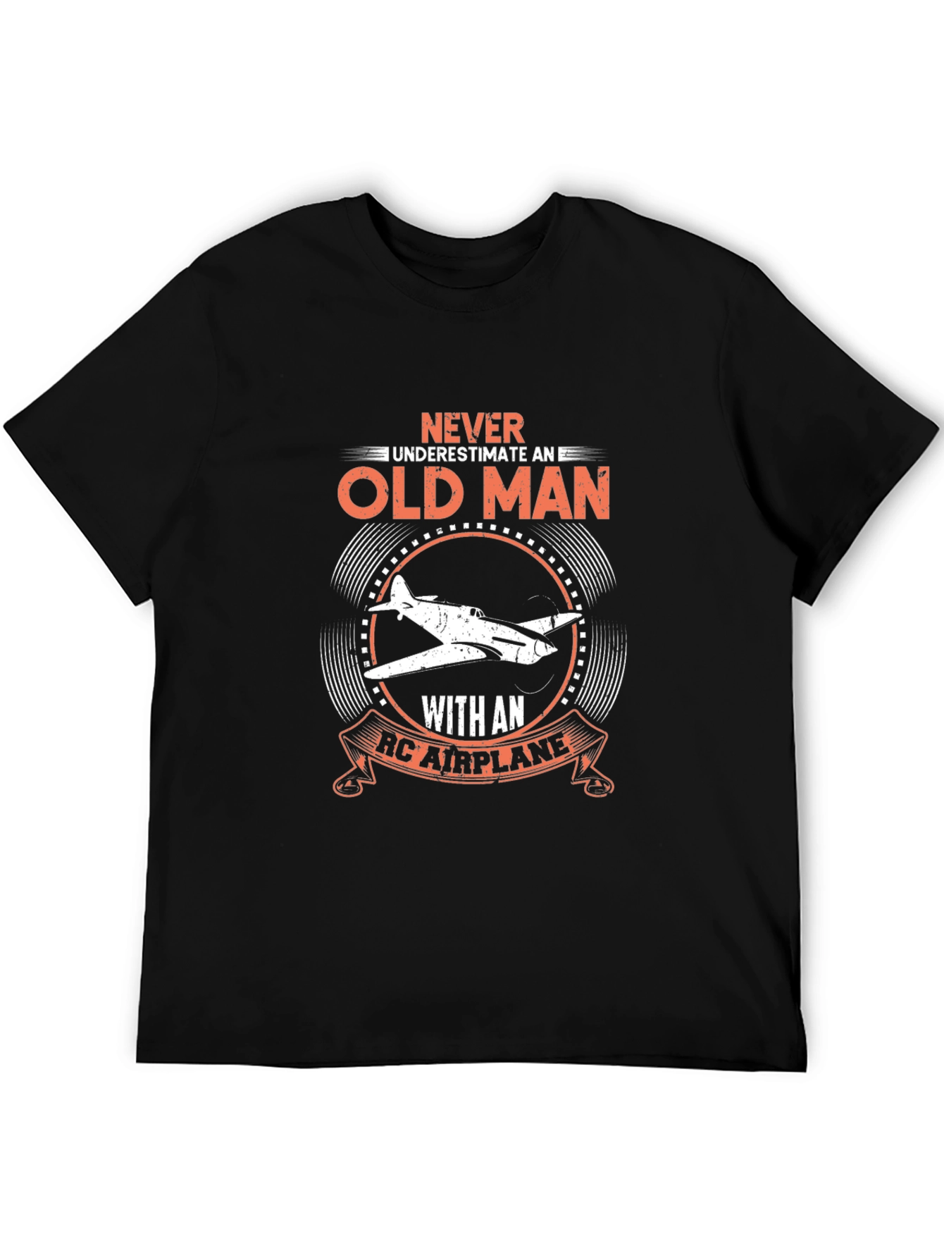 Old Man RC Airplane T-Shirt - Black