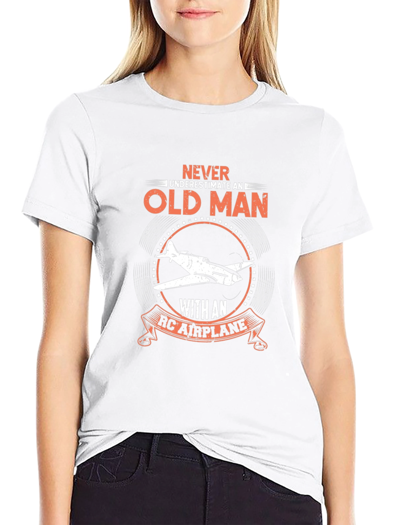 Old Man RC Airplane T-Shirt - Black