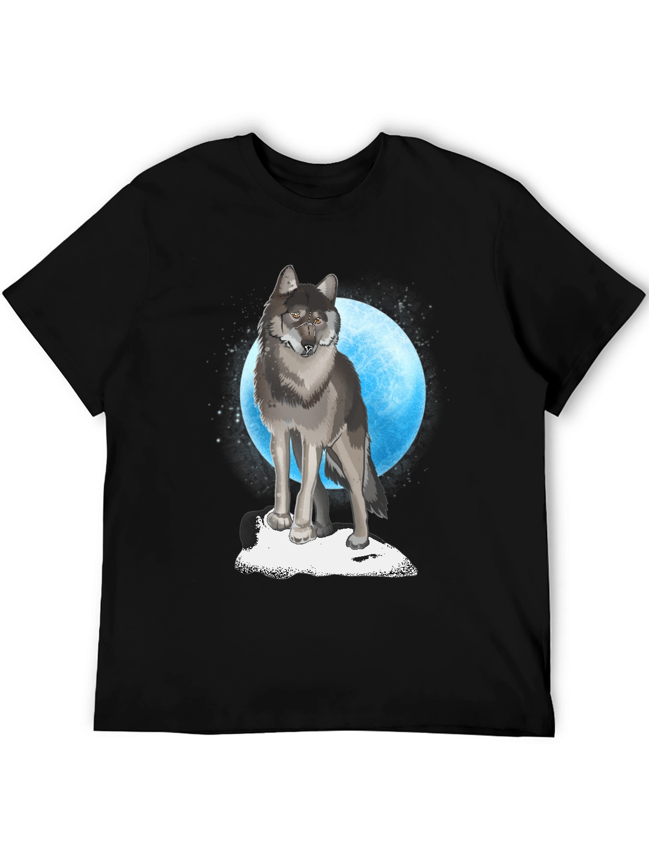 Wolf Moon Graphic T-Shirt - Black