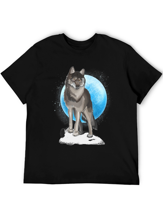 Wolf Moon Graphic T-Shirt - Black