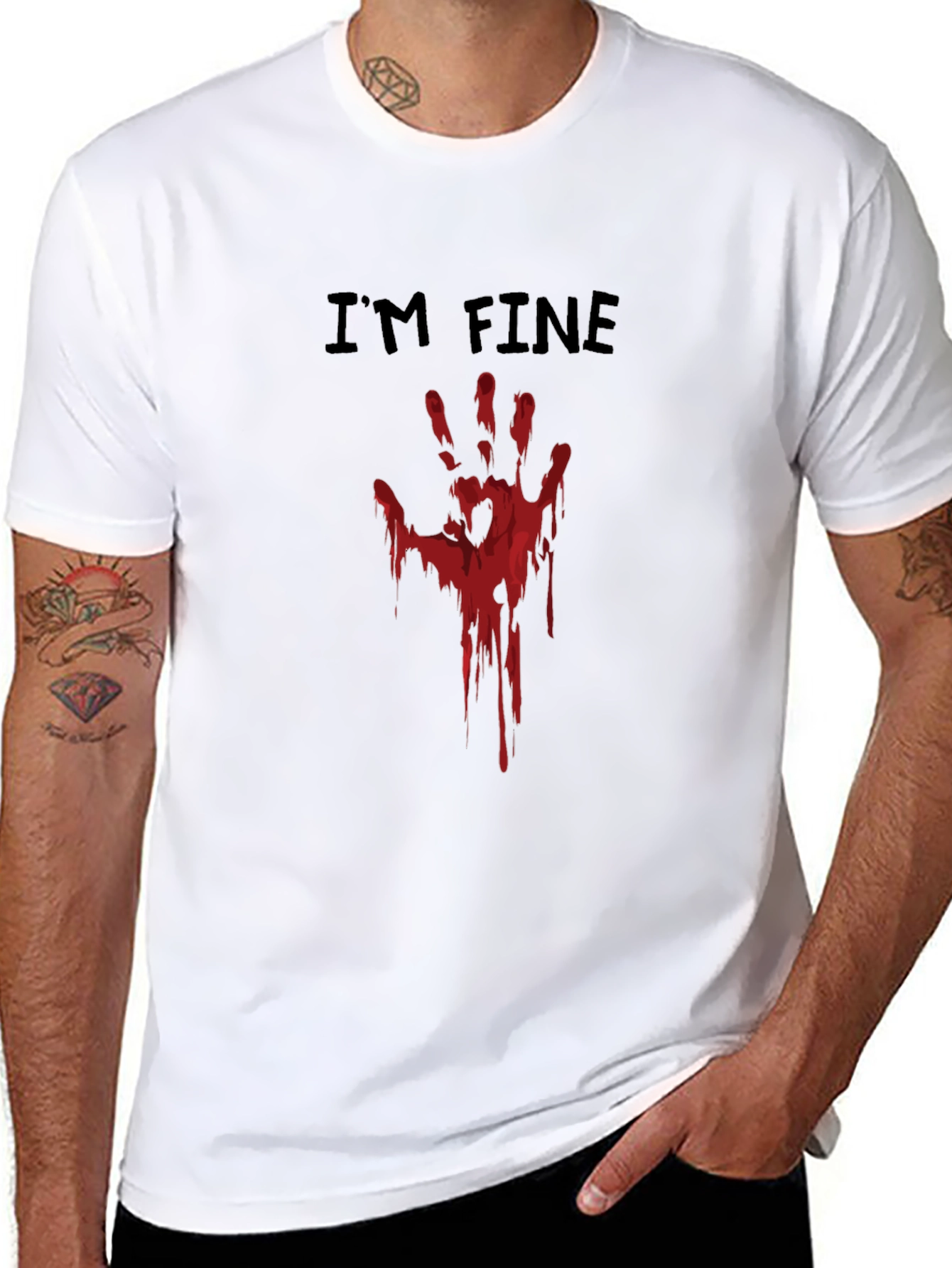 Im Fine Bloody Hand T-Shirt - Halloween Costume