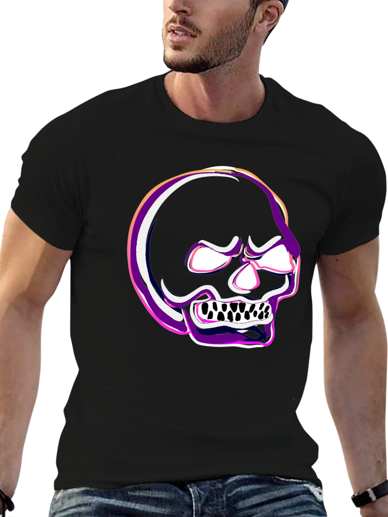 Skull Graphic Tee - Edgy Style