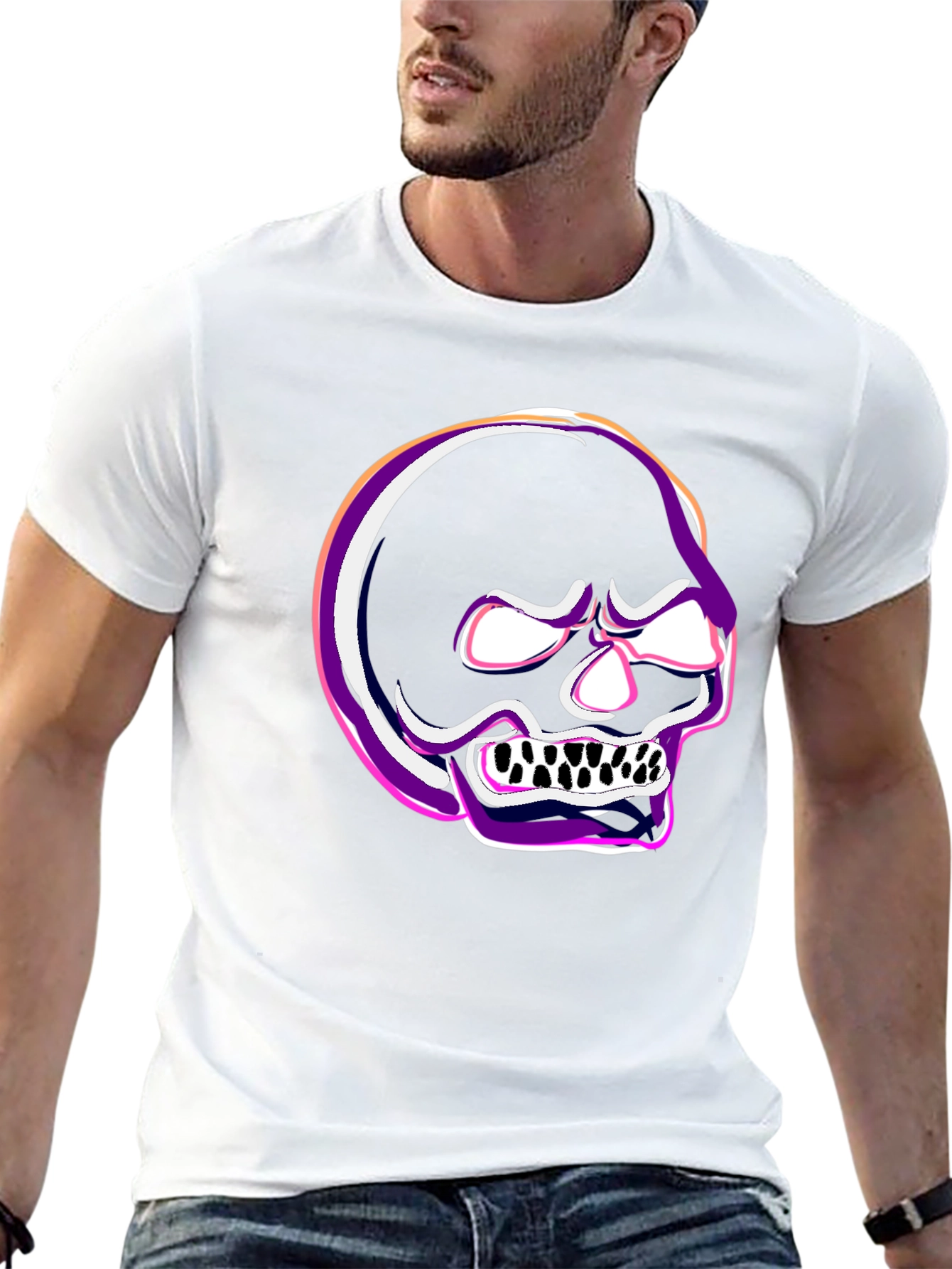 Skull Graphic Tee - Edgy Style
