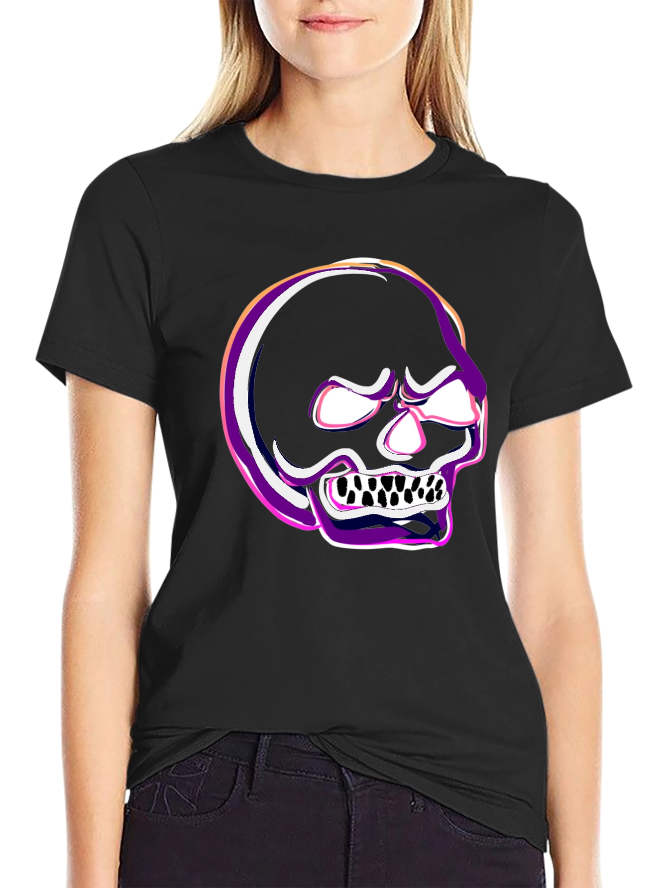 Skull Graphic Tee - Edgy Style