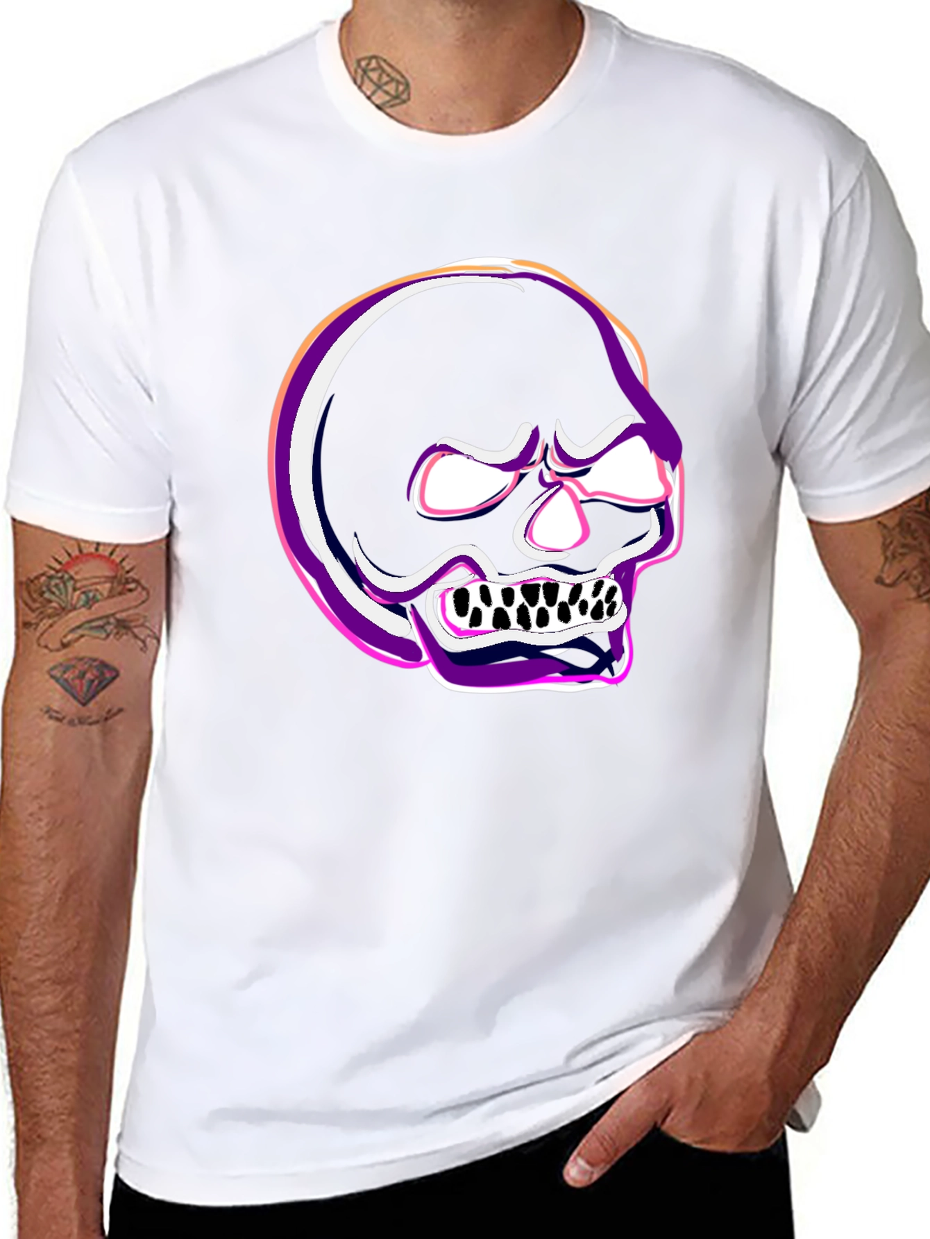 Skull Graphic Tee - Edgy Style