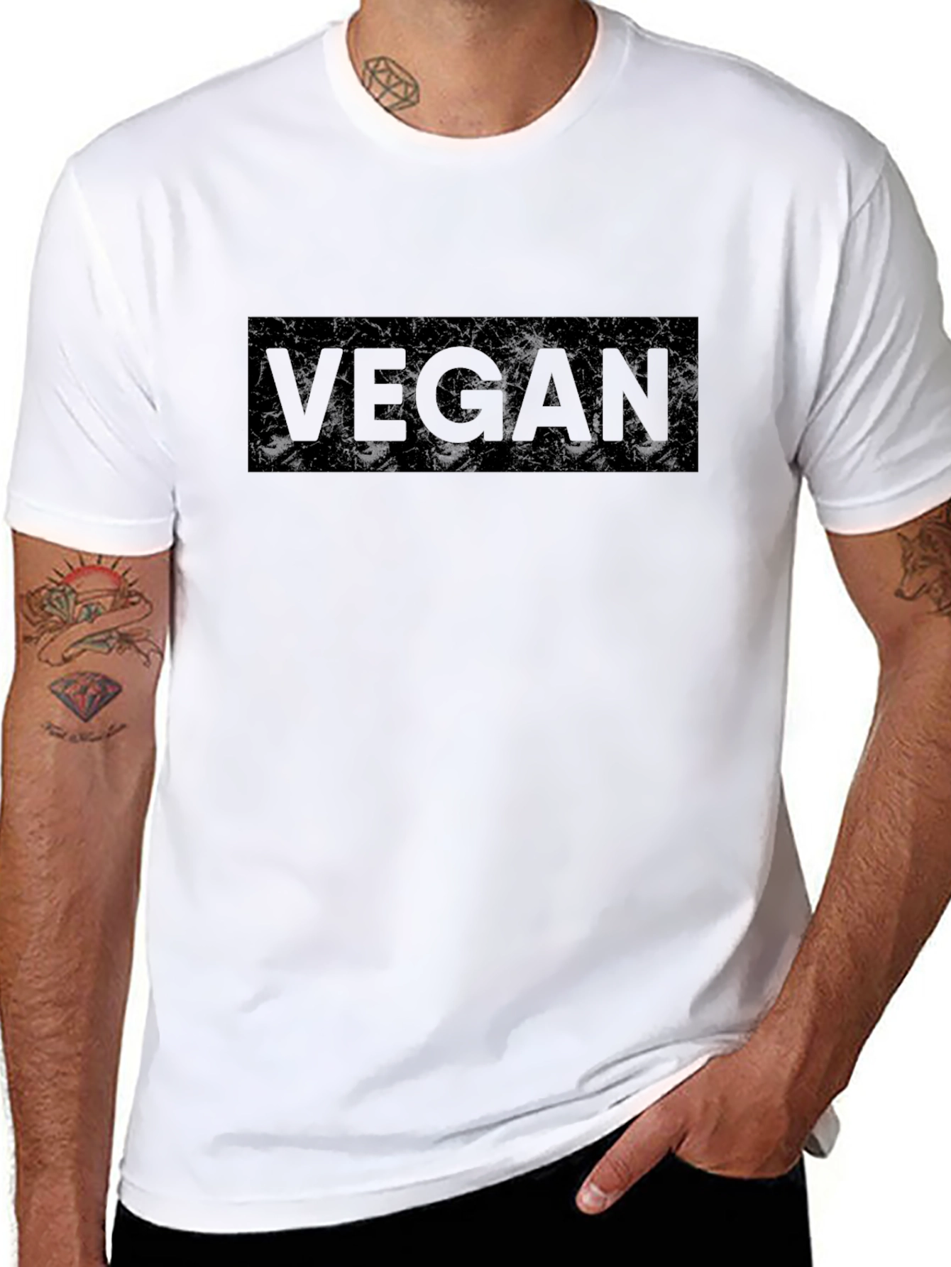 Vegan Black T-Shirt - Stylish & Comfortable