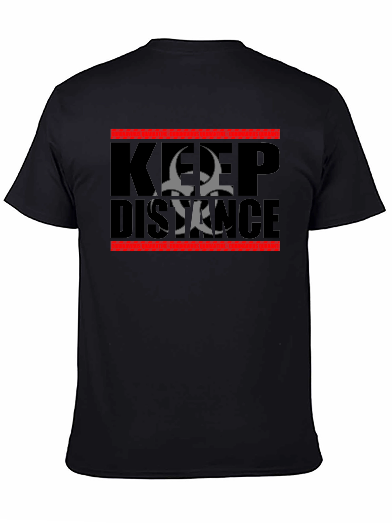 Keep Distance Biohazard Graphic T-Shirt - Stay Safe Style