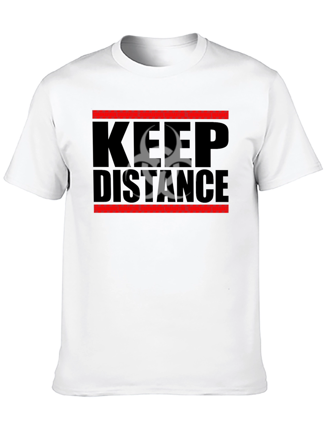 Keep Distance Biohazard Graphic T-Shirt - Stay Safe Style