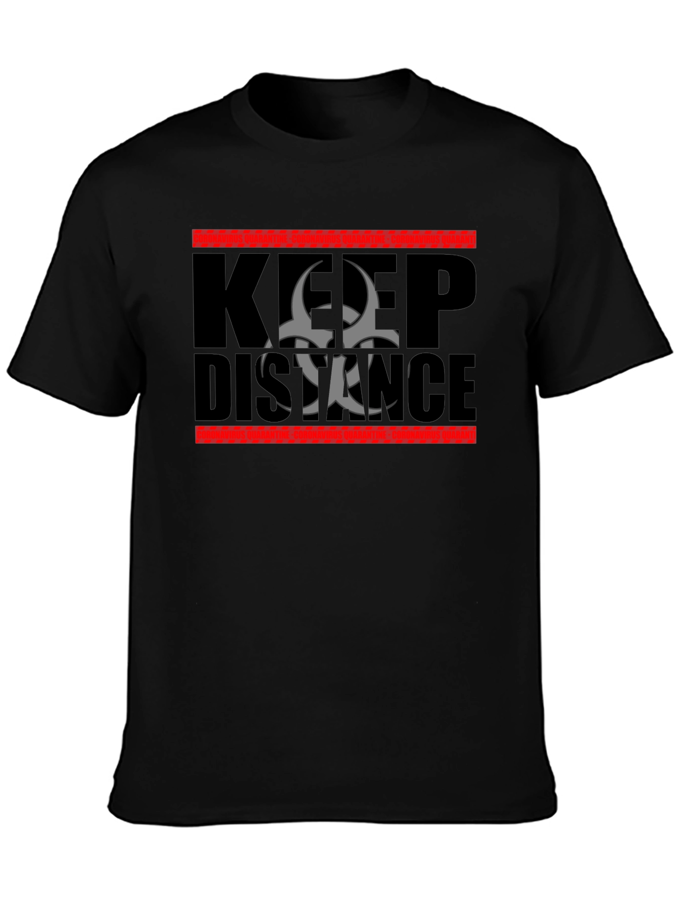 Keep Distance Biohazard Graphic T-Shirt - Stay Safe Style