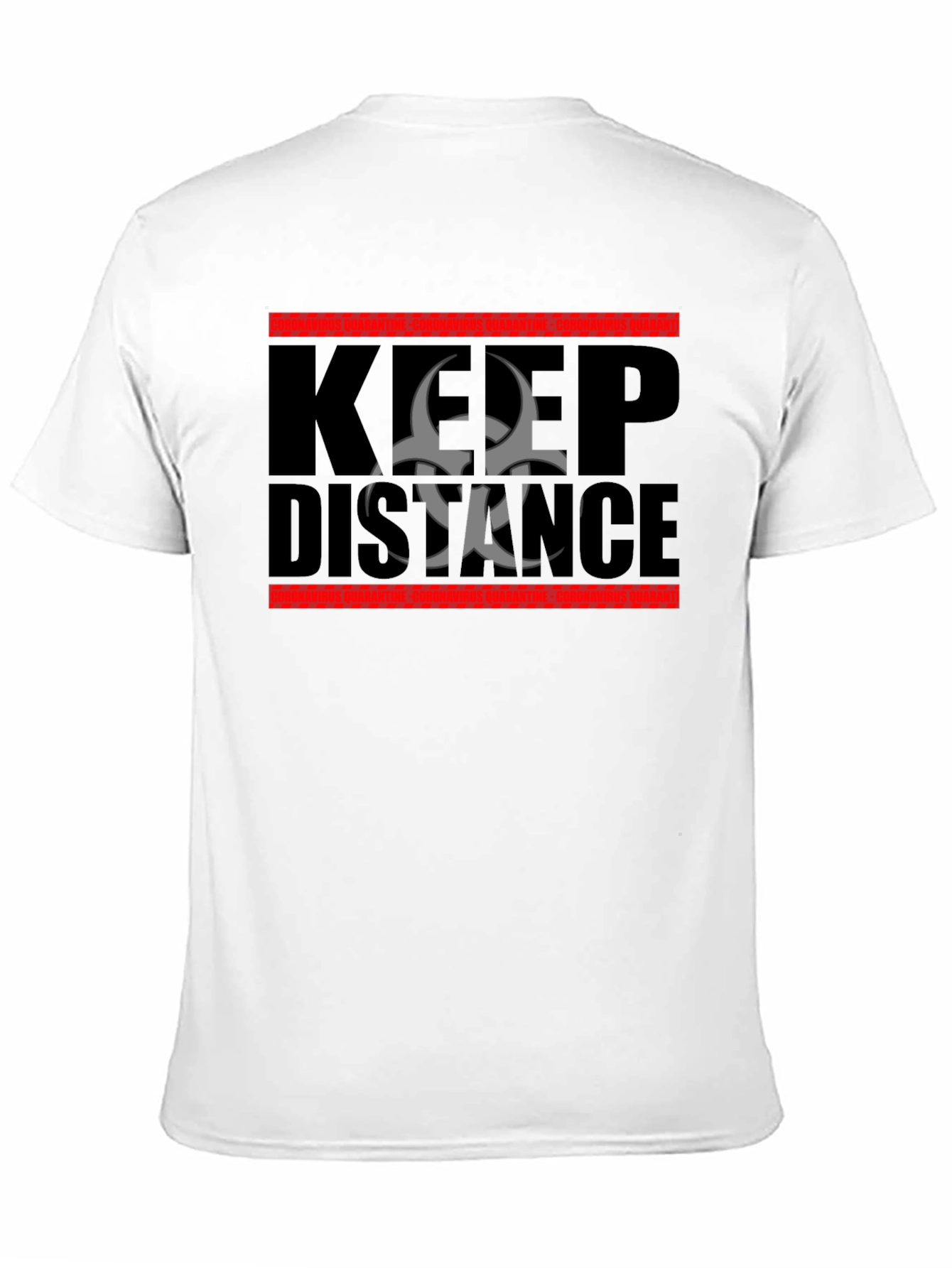 Keep Distance Biohazard Graphic T-Shirt - Stay Safe Style
