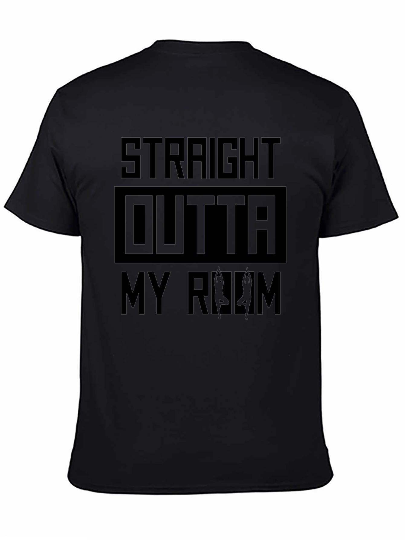 Straight Outta My Room Black Graphic Tee